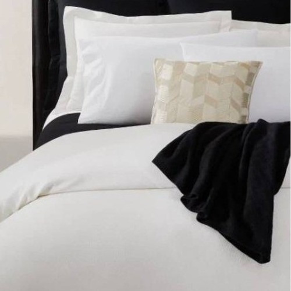Ralph Lauren Hayden Park Row King Duvet Cover Cream Geometric Neutral Luxury NEW